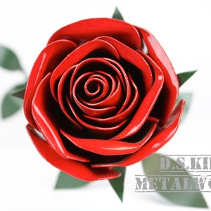 Metal Rose, 11th Anniversary, Steel Anniversary, Steel Flower, 6th Anniversary, 4th Anniversary, Wedding image 3