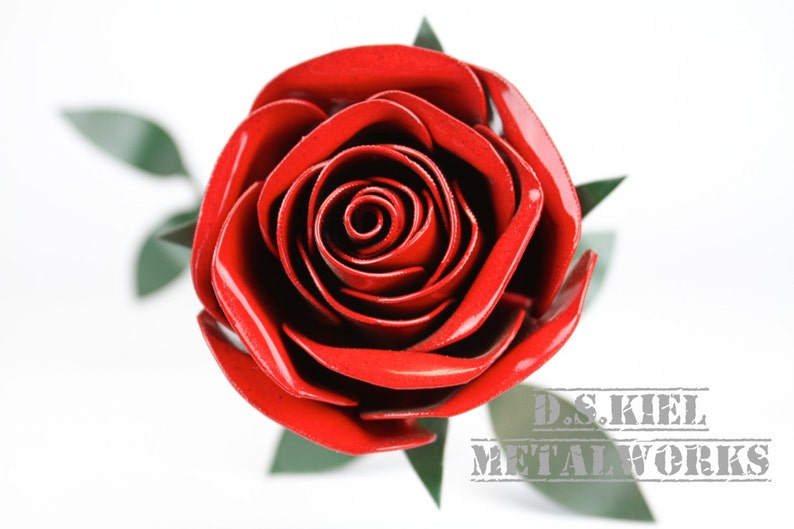 Metal Rose, 11th Anniversary, Steel Anniversary, Steel Flower, 6th Anniversary, 4th Anniversary, Wedding image 3