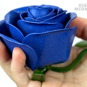 Visitenkartenhalter, Metall Rose, Metall Rose, Metall Blume, Stahl Rose, Stahl Blume, Forever Rose