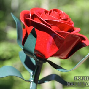 Metal Rose, 11th Anniversary, Steel Anniversary, Steel Flower, 6th Anniversary, 4th Anniversary, Wedding image 2