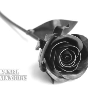 Metal Rose, Metal Sweetheart Rose, Metal Flower, Gift for Him, 11th Anniversary, 6th Anniversary Gift, 4th Anniversary Gift image 3