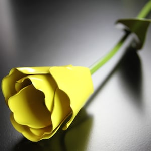 Metal Tulip, Yellow Tulip, Metal Flower, Wedding Flower, Industrial, 11th Anniversary, 6th Anniversary, 4th Anniversary, Personalized