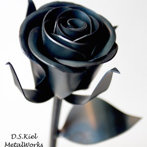 Metal Rose, Metal Sweetheart Rose, Metal Flower, Gift for Him, 11th Anniversary, 6th Anniversary Gift, 4th Anniversary Gift image 2