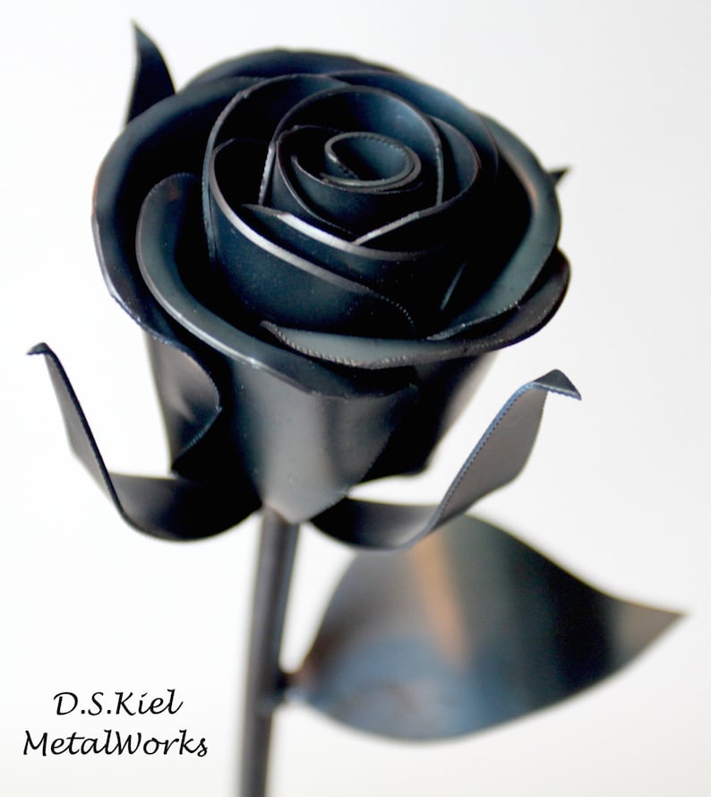 Metal Rose, Metal Sweetheart Rose, Metal Flower, Gift for Him, 11th Anniversary, 6th Anniversary Gift, 4th Anniversary Gift image 2