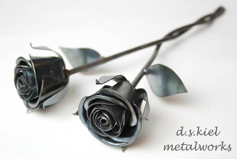 Two Become One Metal Rose, True Love, 11th Anniversary, 6th Anniversary, 4th Anniversary, Wedding Anniversary image 1