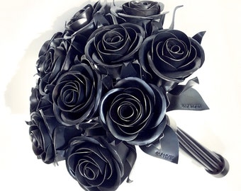 11th Anniversary Gift, 11 Steel Rose Bouquet, Metal Rose Bouquet, 11th Wedding Anniversary, Steel Anniversary