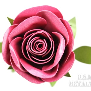 Metal Long Stem Pink Rose, Metal Flower, Aniversary Gift, Wedding Gift, Metal Rose, 11th Anniversary, 6th Anniversary, 4th