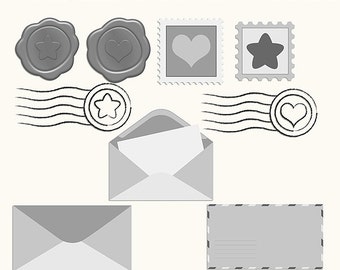 Postage Layered Vectors ~ Clipart ~ Clip Art ~ Digital Graphics ~ Scrapbooking ~ Crafts ~ Commercial Use