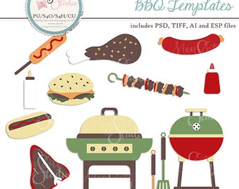 BBQ Layered Vectors ~ Clipart ~ Clip Art ~ Digital Graphics ~ Scrapbooking ~ Crafts ~ Commercial Use