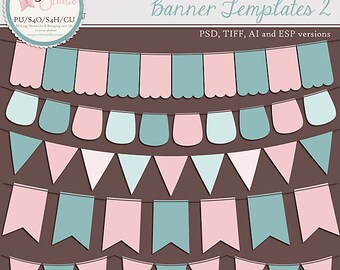 Banner 2 Layered Vectors ~ Clipart ~ Clip Art ~ Digital Graphics ~ Scrapbooking ~ Crafts ~ Commercial Use