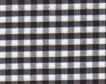 Fabric Finders 1/8 di pollice nero gingham check fabric cut to size, gingham bianco e nero, gingham 100% cotone, tessuto a check bianco e nero
