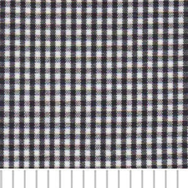 Fabric Finders 1/16 black gingham fabric by the yard, 60 wide black gingham, black and white check fabric, small black gingham check fabric