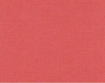 Fabric Finder Coral twill fabric by the yard, twill fabric by the yard, pink coral twill, fabric for pants, lightweight twill fabric