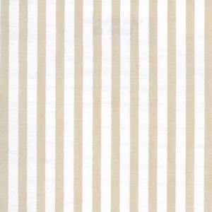 Fabric Finders WS/W15 Striped Seersucker Fabric – Khaki, light brown stripe seersucker fabric REMNANT, Summer fabric, striped seersucker