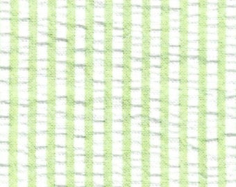 Fabric Finders lime green striped seersucker #087, fabric by the yard, seersucker by the yard, lime seersucker stripe fabric, summer fabrics