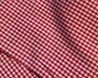Fabric Finders Berry Red Gingham Fabric – 1/8 inch red gingham fabric by the yard. Christmas fabric, Valentine fabric, 60 wide red ginham