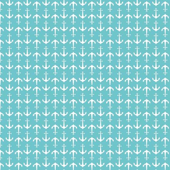 Anchor Blue Riley Blake Flannel Fabric 
