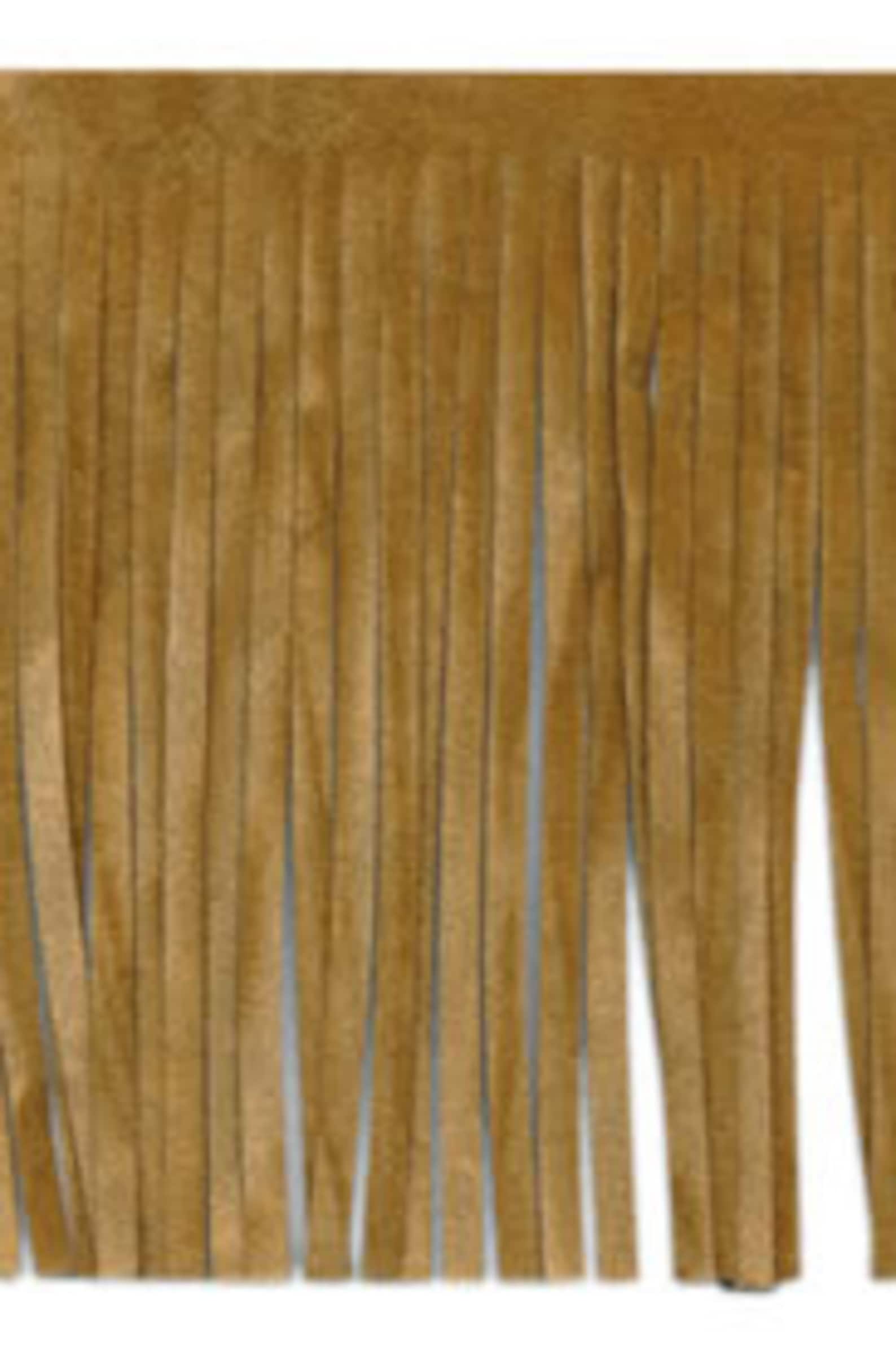 Faux Suede Double Faced Fringe Trim, 4 Inch Faux Leather Fringe Trim by ...