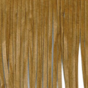 Faux Suede Double Faced Fringe trim, 4 inch faux leather fringe trim by the yard, cowboy fringe trim, brown suede trim, light brown fringe
