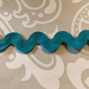 Turquoise polyester rick rack by the yard, aqua ric rac trim, wide rick rack trim, turquoise blue ric rac, wide turquoise rick rack trim