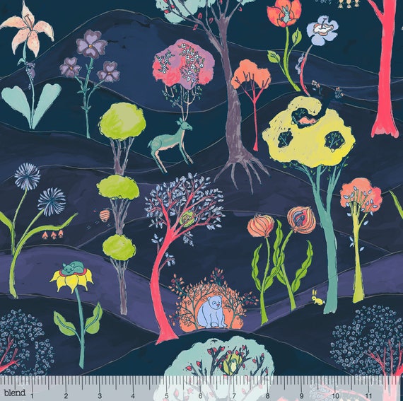 Garden Party Friends In Navy By Blend Fabric The Yard - Blend Fabric Garden Party Garden Party Friends In Navy By Blend Fabric The Yard - Blend Fabric Garden Party
