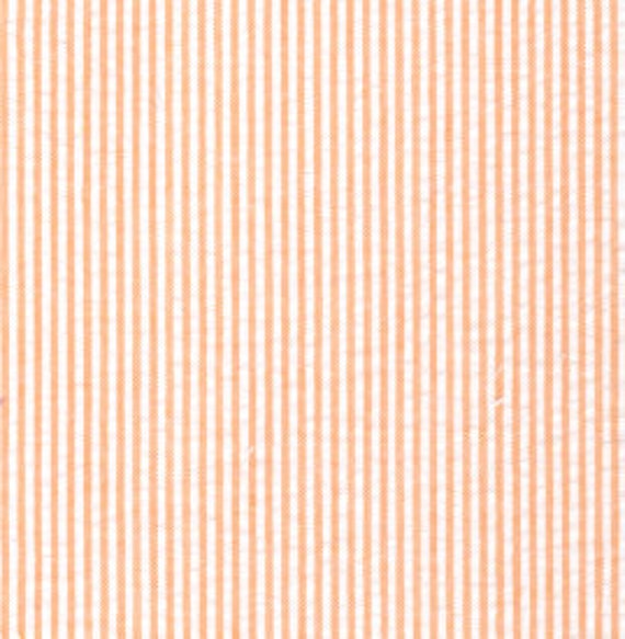 Orange gestreifter Seersucker Stoff, orange gestreifter Seersucker