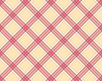 Riley Blake Notting Hill Plaid amarillo, tela a cuadros rosa amarilla cortada a medida, plaid amarillo grande, tela a cuadros impresa, ropa o acolchado