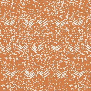 Painted Pony Roan in Knit by Art Gallery Fabrics, orange tribal knit fabric by the yard, 4 way stretch knit fabric, printed jersey knit