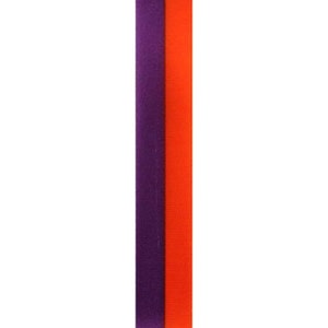 Offray 7/8 Zoll-Acetat-Band in orange und lila Streifen, Blumenband, Sport-Band, jubeln Band, Schleife im Haar, Blumenband Meterware