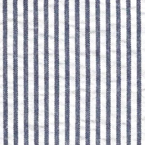 Fabric Finders navy stripe seersucker S22, navy blue seersucker fabric by the yard, 100% cotton fabric, nautical fabric, navy striped fabric