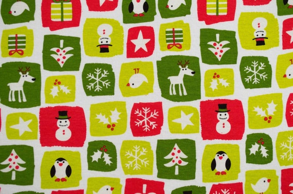 jersey knit christmas fabric