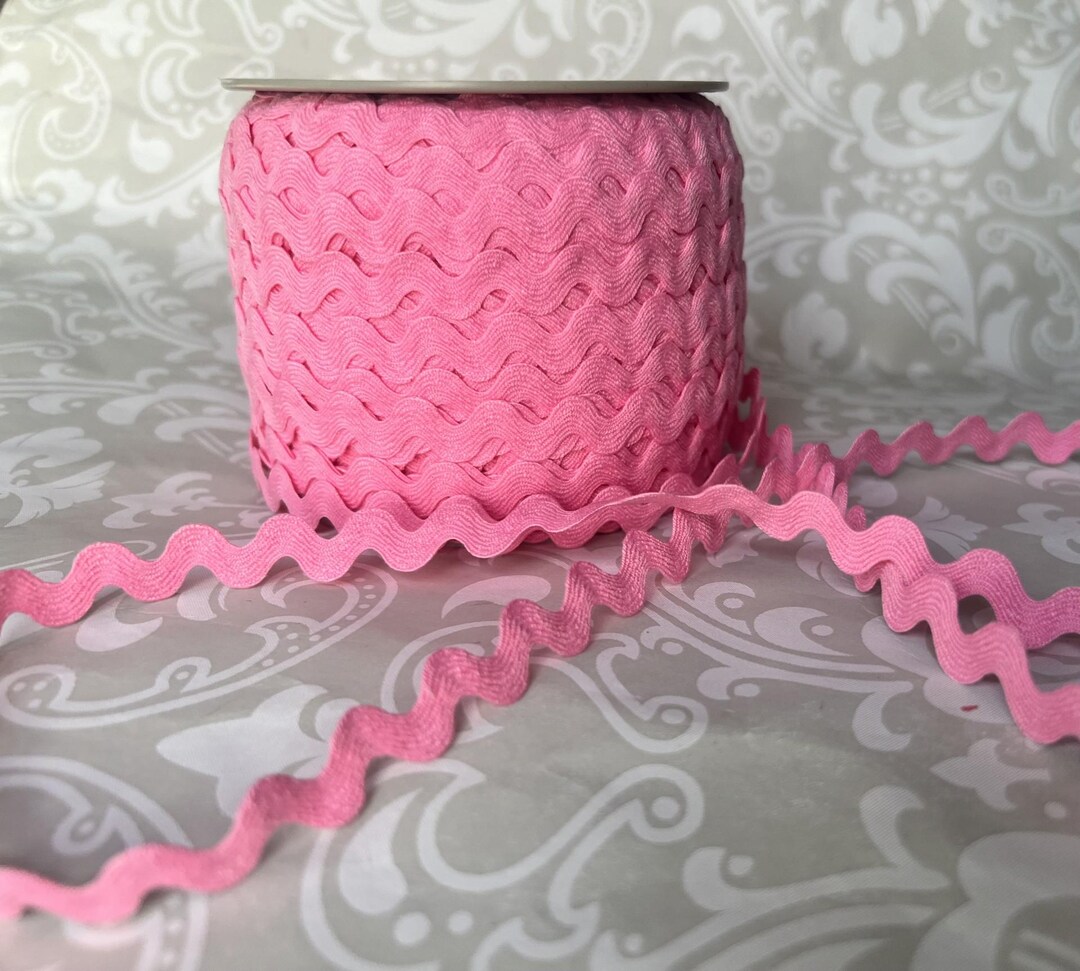 Running Trim Ric Rac Pink Ric Rac Sewing Trim by the Yard, 1/2 Inch Polyester Ric Rac, Craft ...