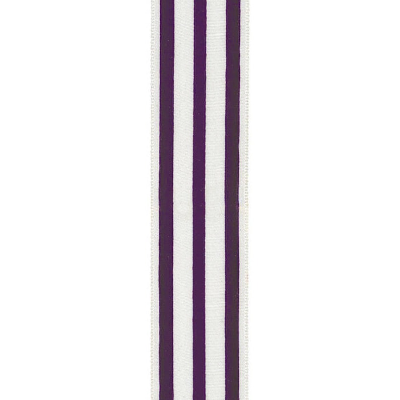 Purple Striped Ribbon by the Yard Cheer Ribbon School Etsy