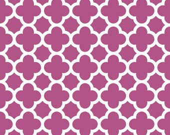 Riley Blake quatrefoil in fuschia