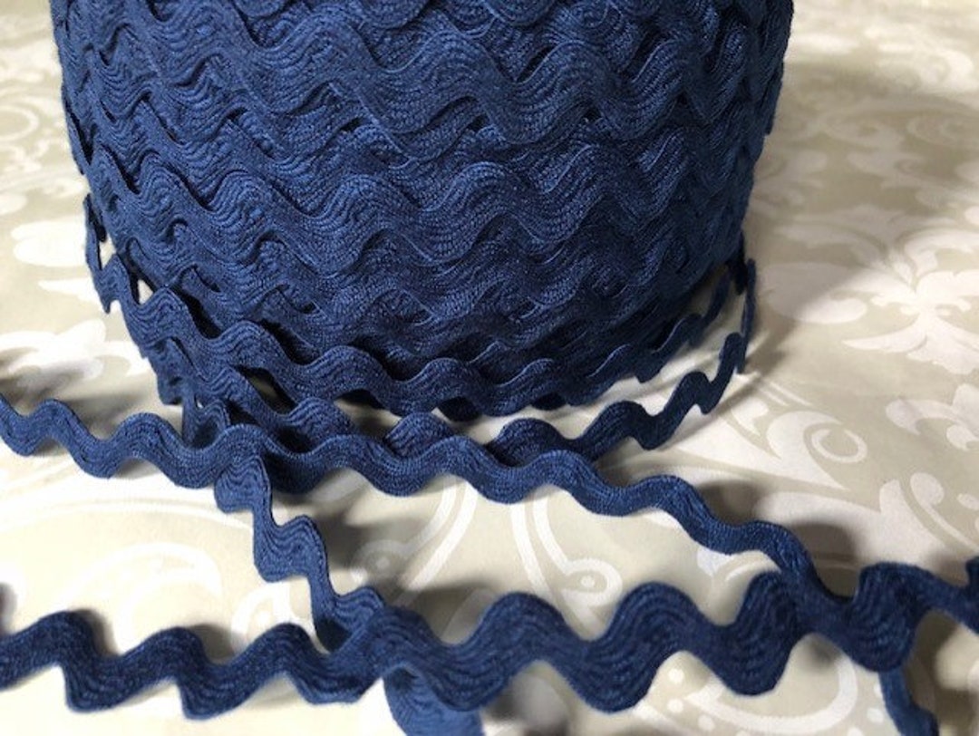 Navy Blue 1/2 Inch Rick Rack by the Yard, Navy Ric Rac, Half Inch Rick