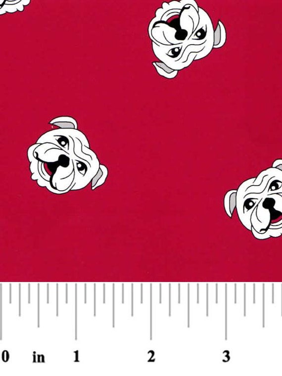 Bulldog print fabric hotsell