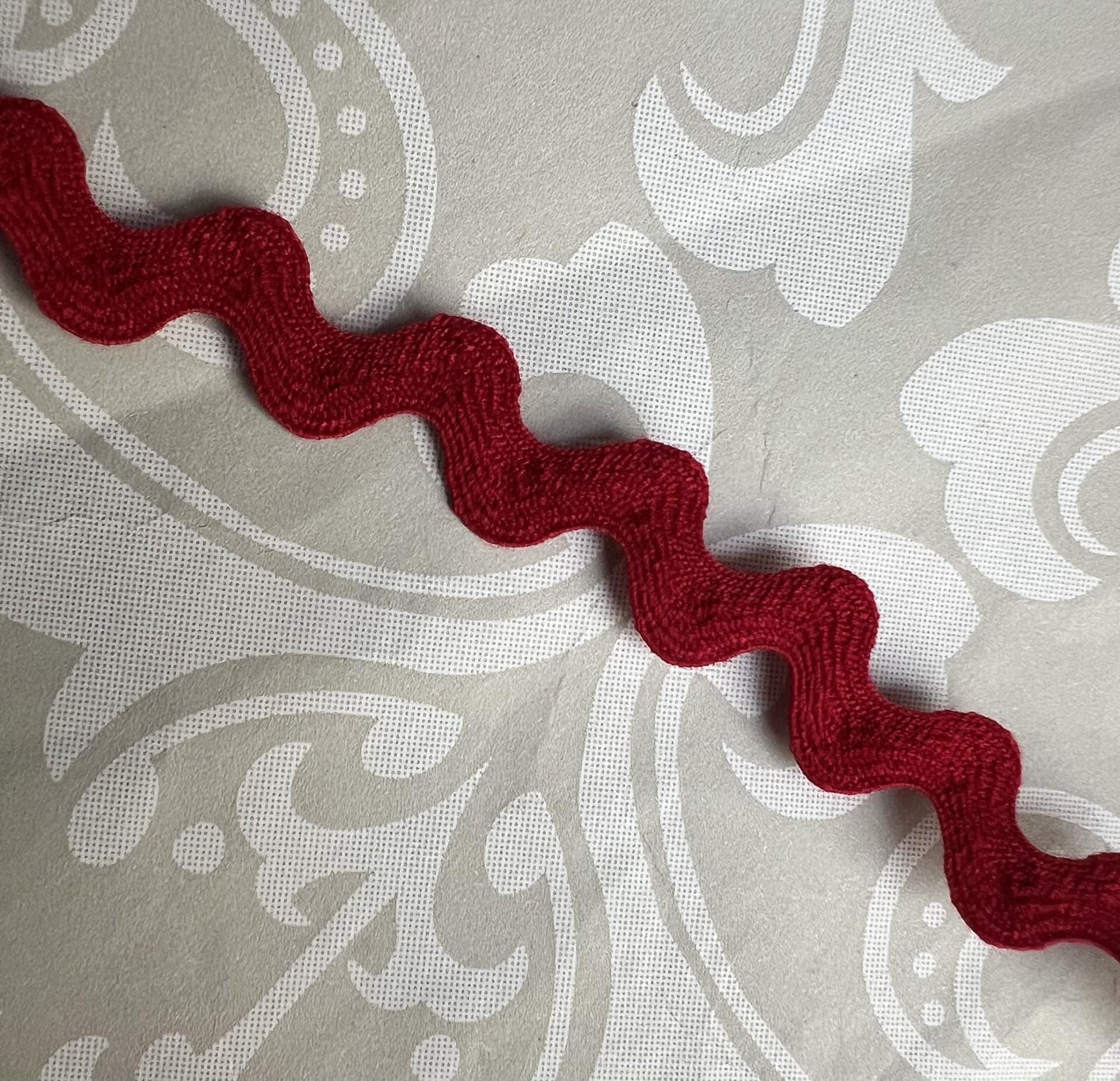 Red Ric Rac by the Yard, Valentines Day Trim, Half Inch Poly Ric Rac, 1 ...