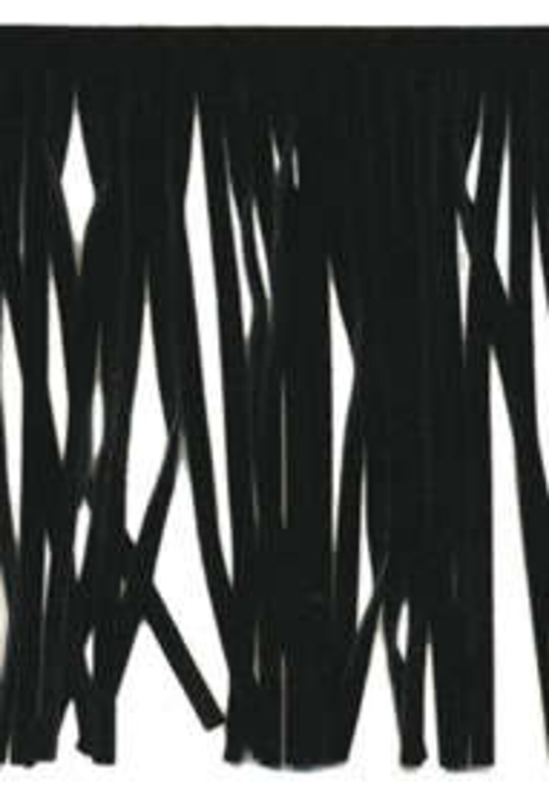 Faux Suede Double Faced Black Fringe, 4 Inch Western Fringe, Extra Wide