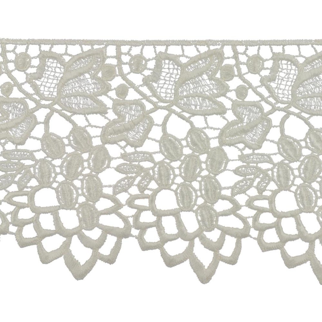 5 Inch off White Crochet Venice Grapevine Lace Trim by the Yard, Bridal ...