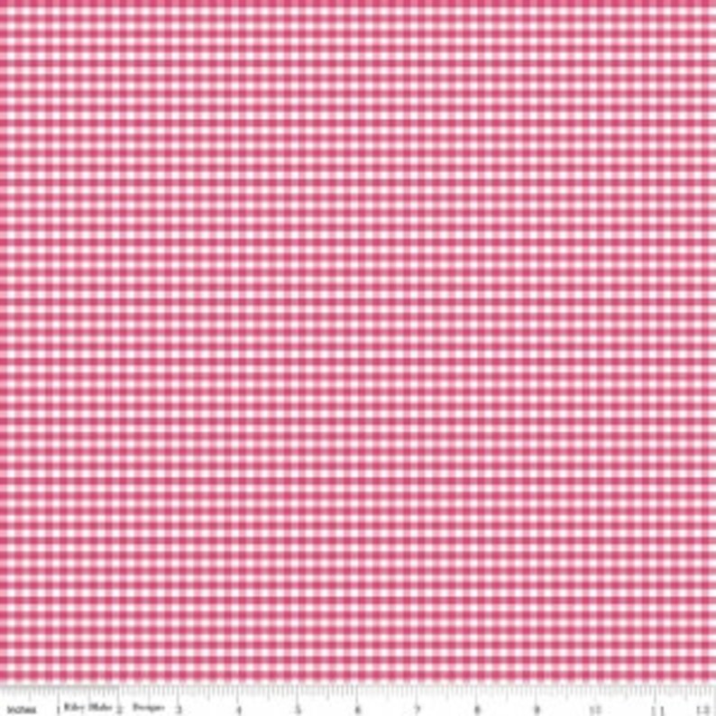 Riley Blake Hot Pink Gingham Fabric by the Yard 1/8 Inch Etsy Hong Kong