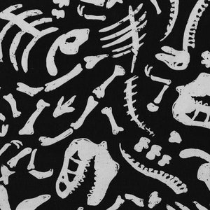 Timeless Treasures Fun Glow dino bones glow in the dark fabric by the yard, dinosaur fabric, cotton fabric, fabric for boys,glow in the dark