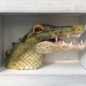 Alligator - 4x6” Needle Felt Sculpture