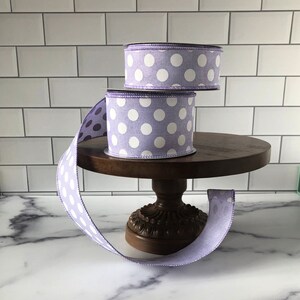 1 Wired Lilac Purple Pastel Decorative Ribbon 18 Feet 