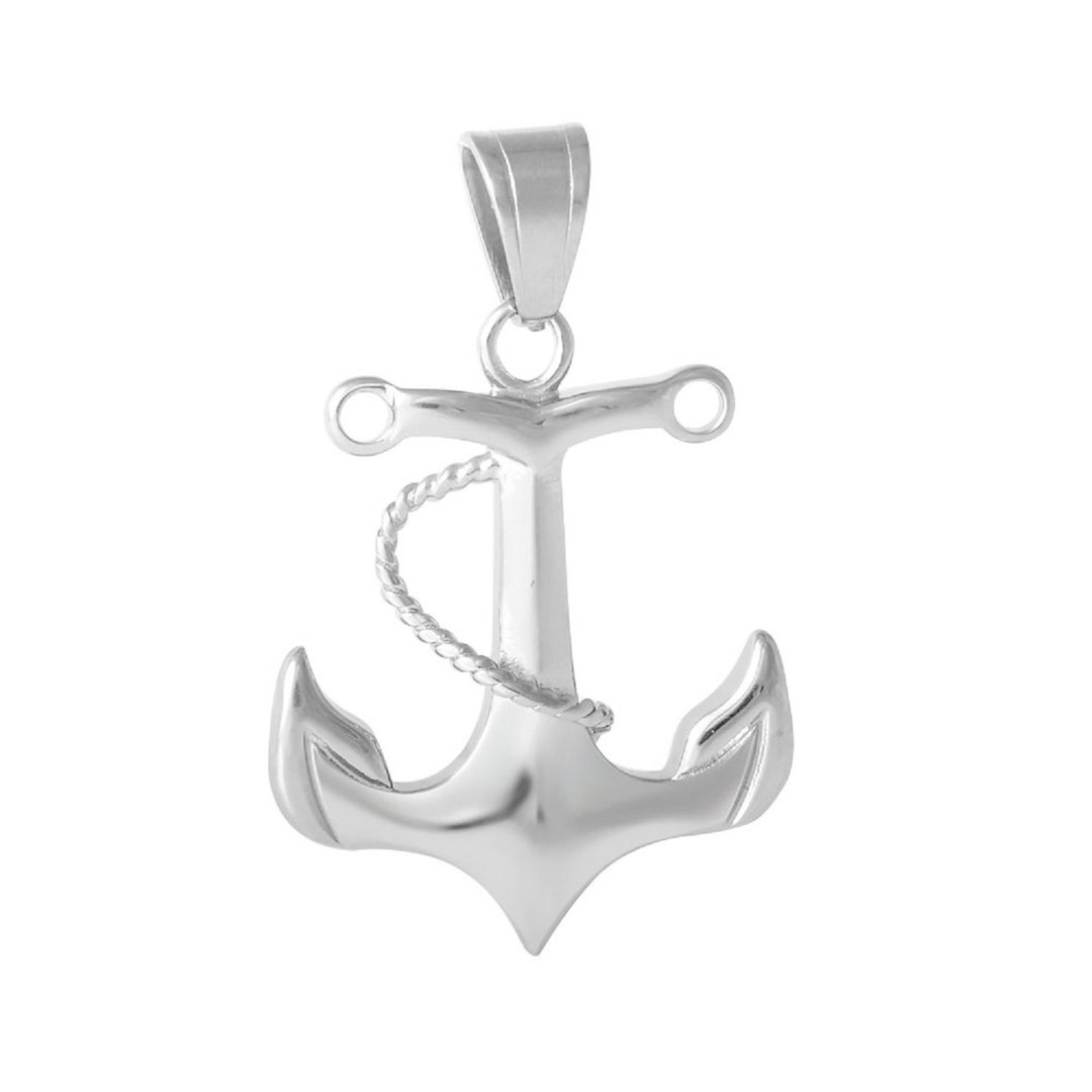 304 Grade Stainless Steel Anchor Pendant Etsy