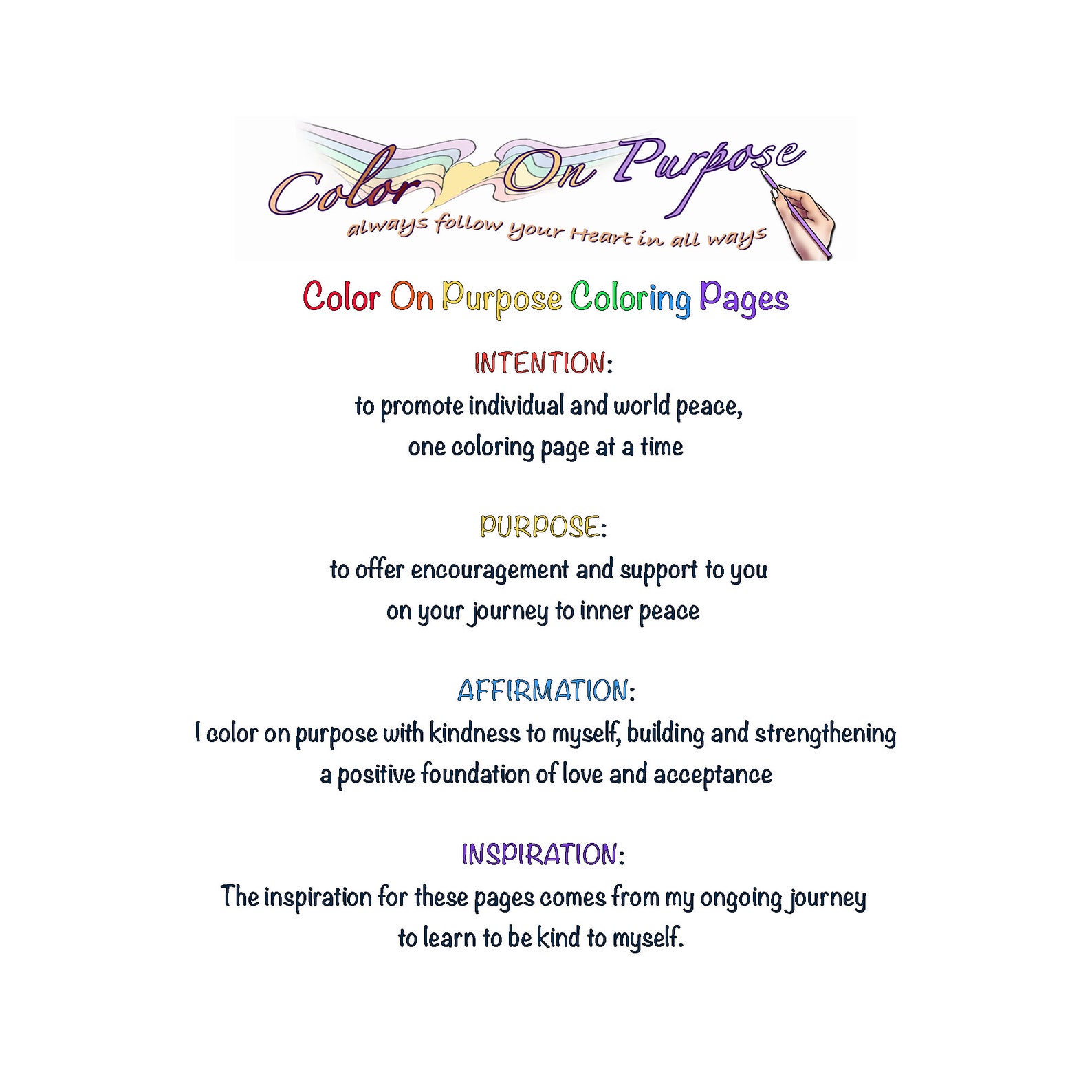 Mental Health Affirmation Coloring Pages. Positive Core Belief