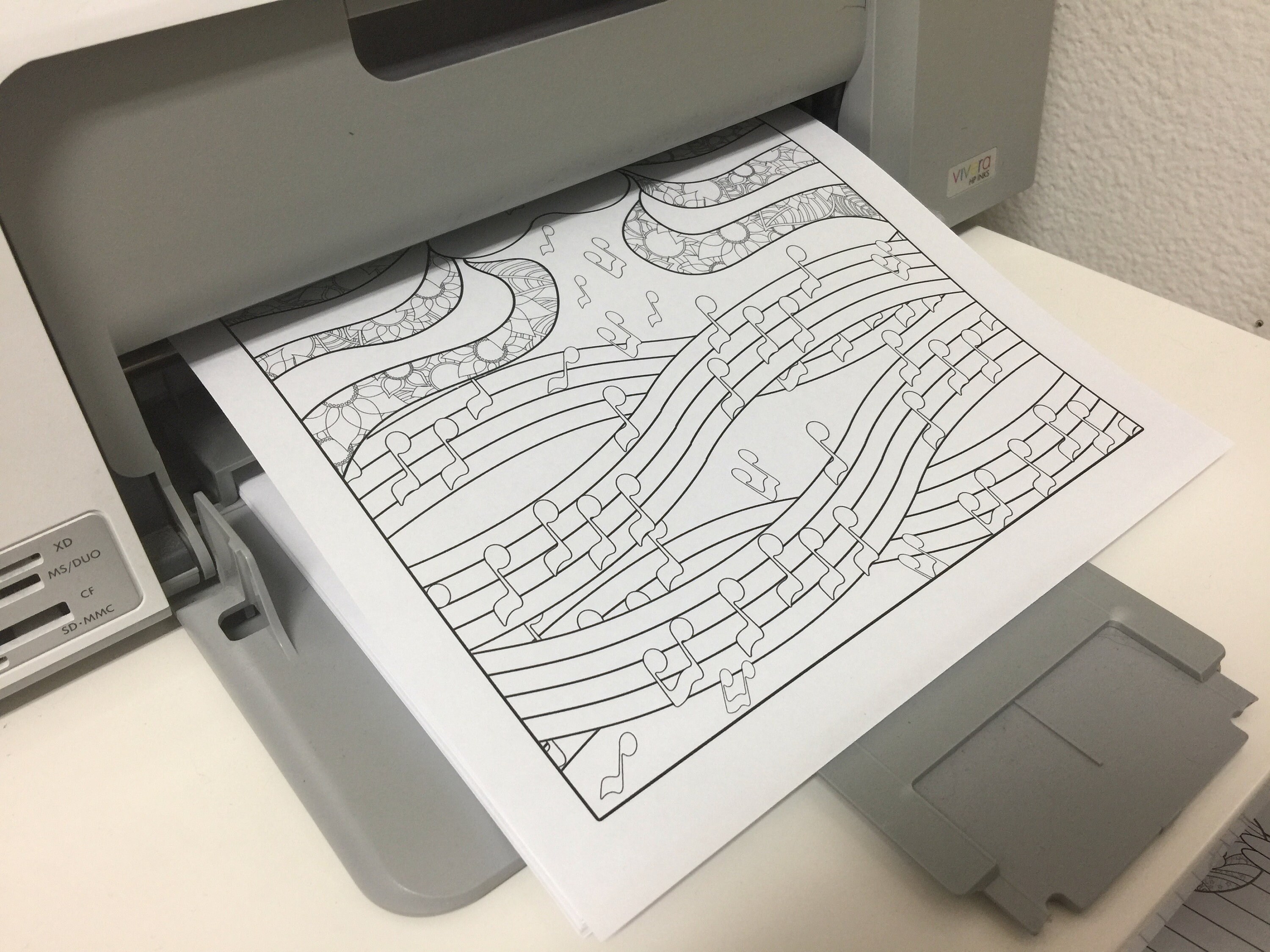 Printable Adult Coloring Page Digital Download, “heart Song”, A ...