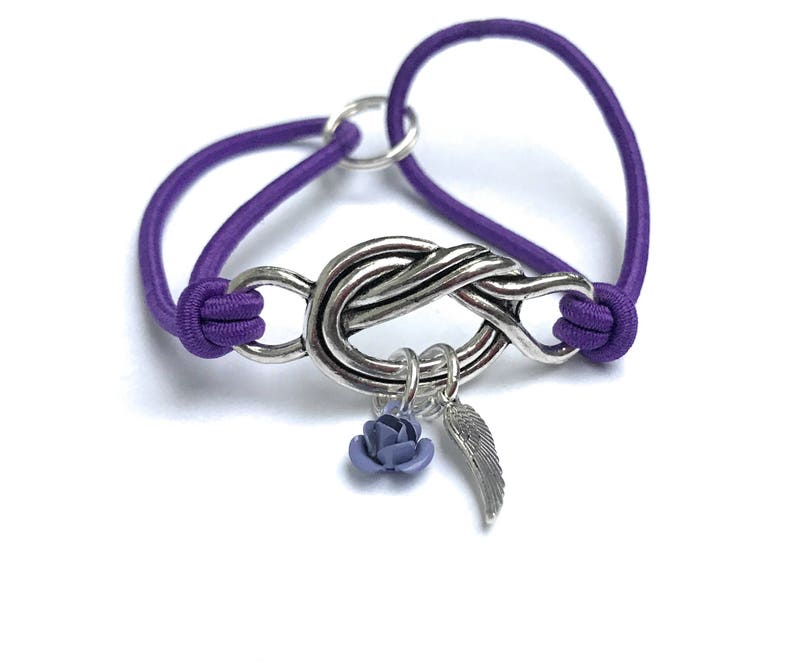giftss Rose wing Forget Me Knot Grief Sympathy Bracelet In loving memory of