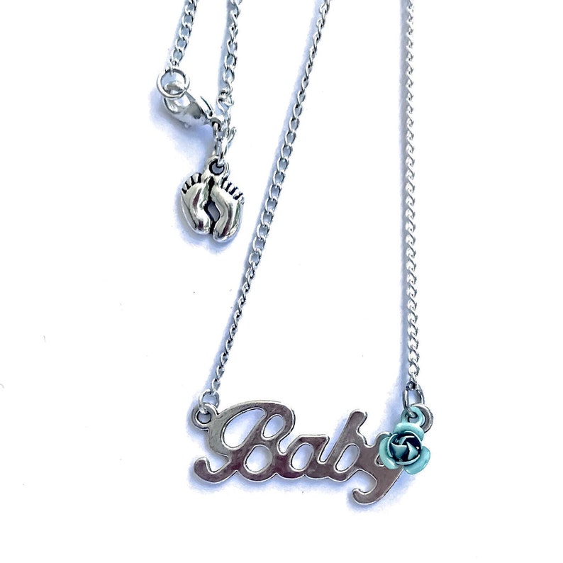 In memory of Baby Infant Loss Gift Baby Rose Footprint Memorial Angel Sympathy NeckacesMothers