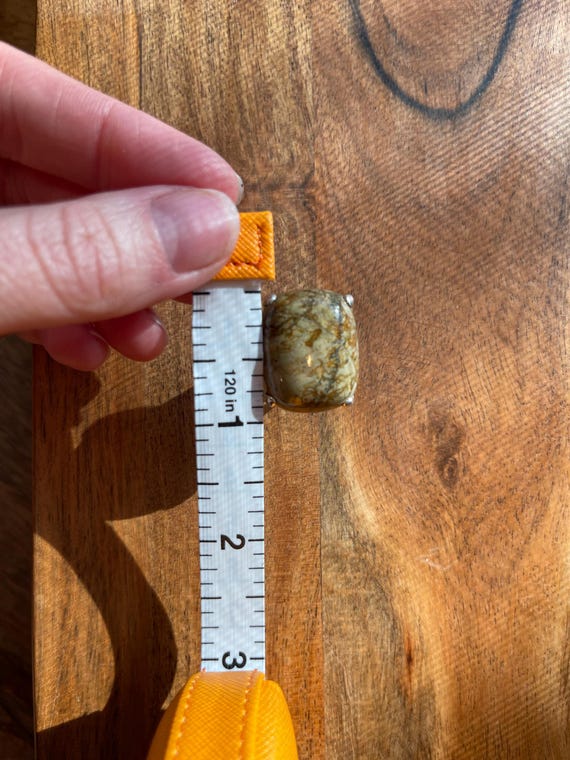 Natural Brown Jasper statement Ring, Handmade, 92… - image 7