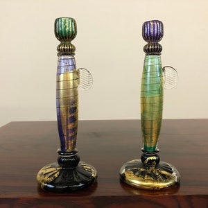 David Garcia Blown Glass Candle Holders image 1